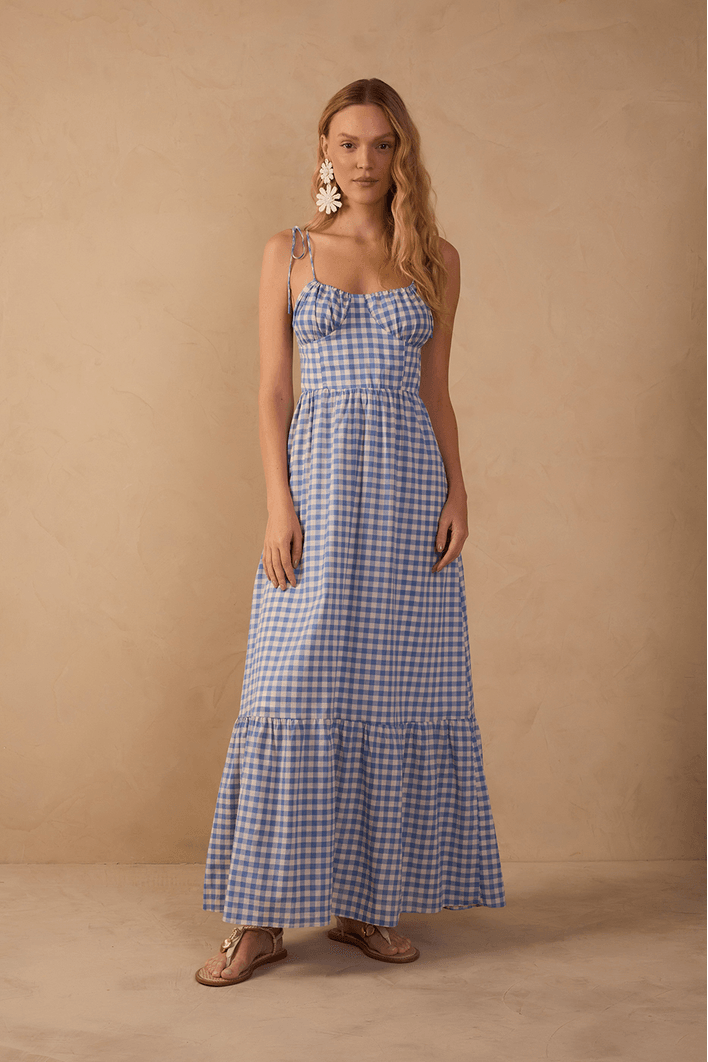 Vestido Cropped Algodão Vichy