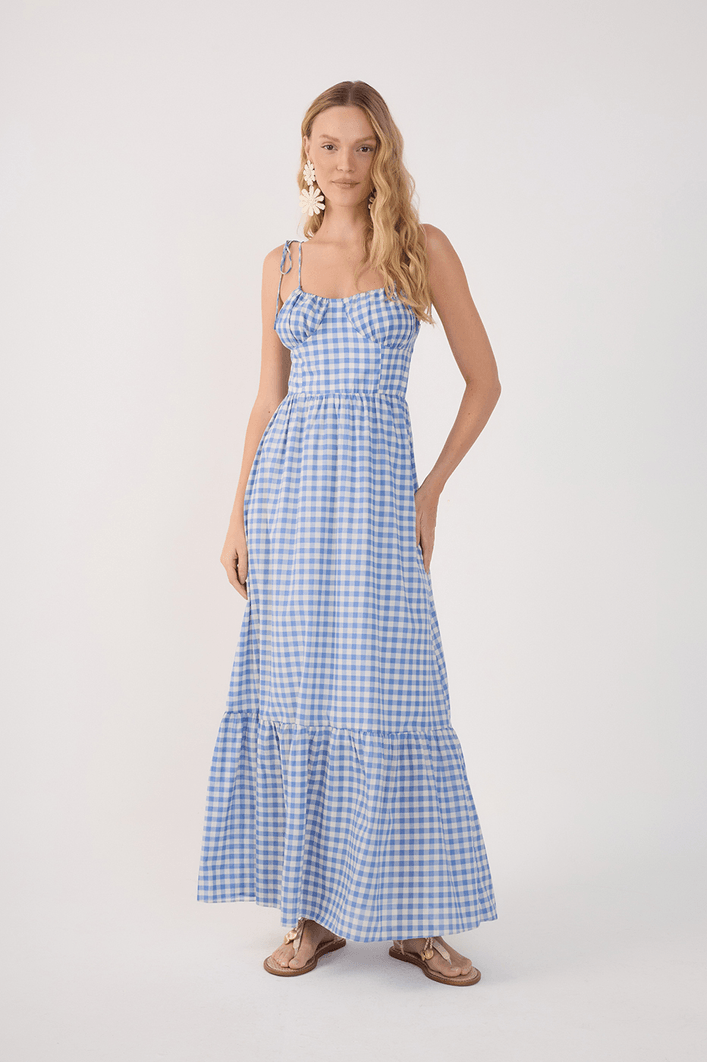 Vestido Cropped Algodão Vichy