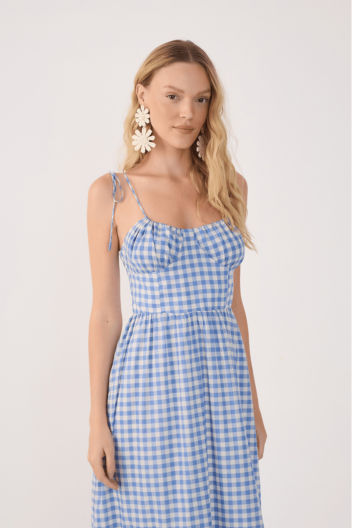 Vestido Cropped Algodão Vichy