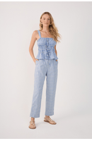 Calça Cenoura Algodão Com Elastano Vichy