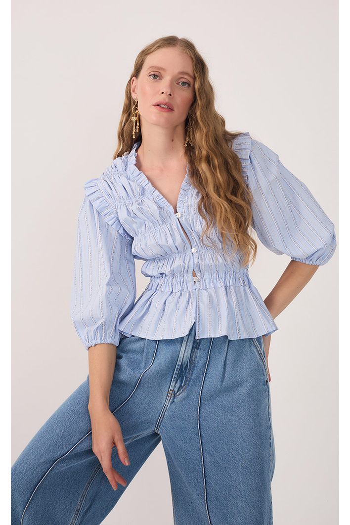 Blusa Algodão Listras