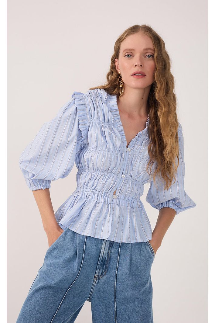 Blusa Algodão Listras