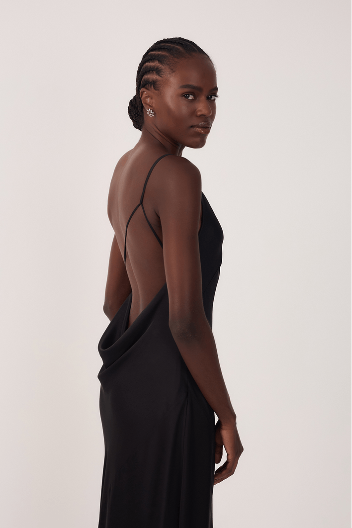 Vestido Cetim Degagê