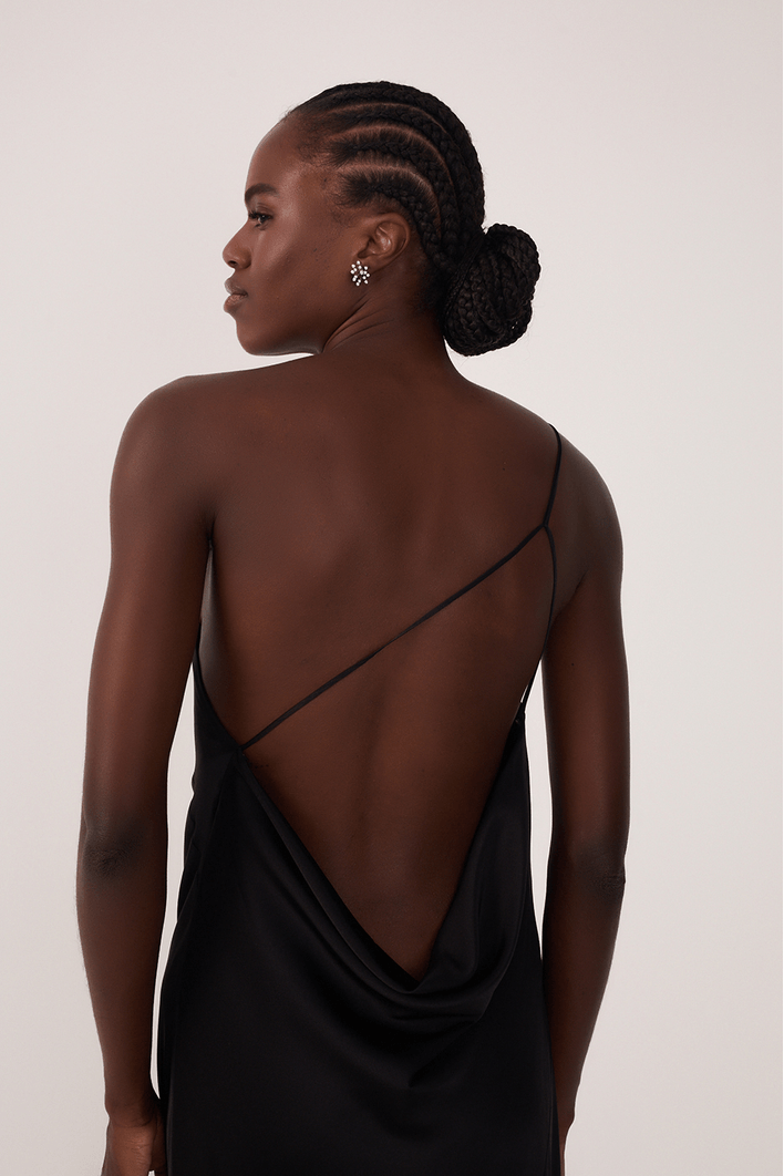 Vestido Cetim Degagê