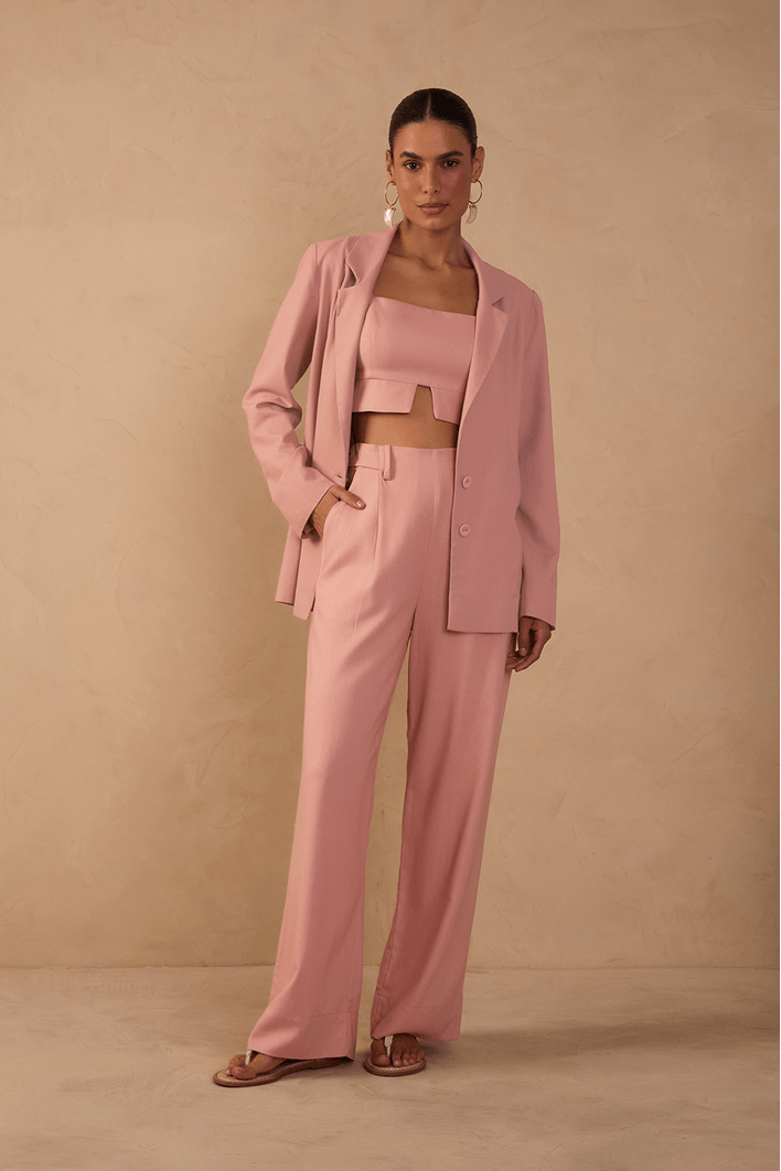 Calça Linho Aleta Lateral