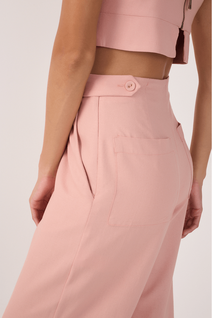 Calça Linho Aleta Lateral