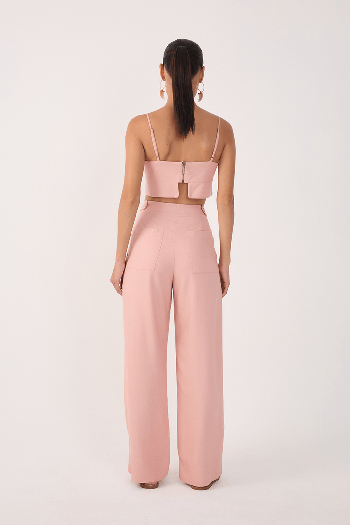 Calça Linho Aleta Lateral