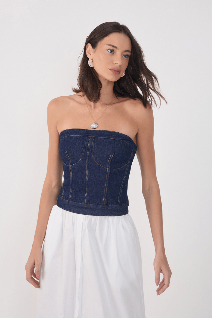 Vestido Jeans Pespontos 3 Em 1