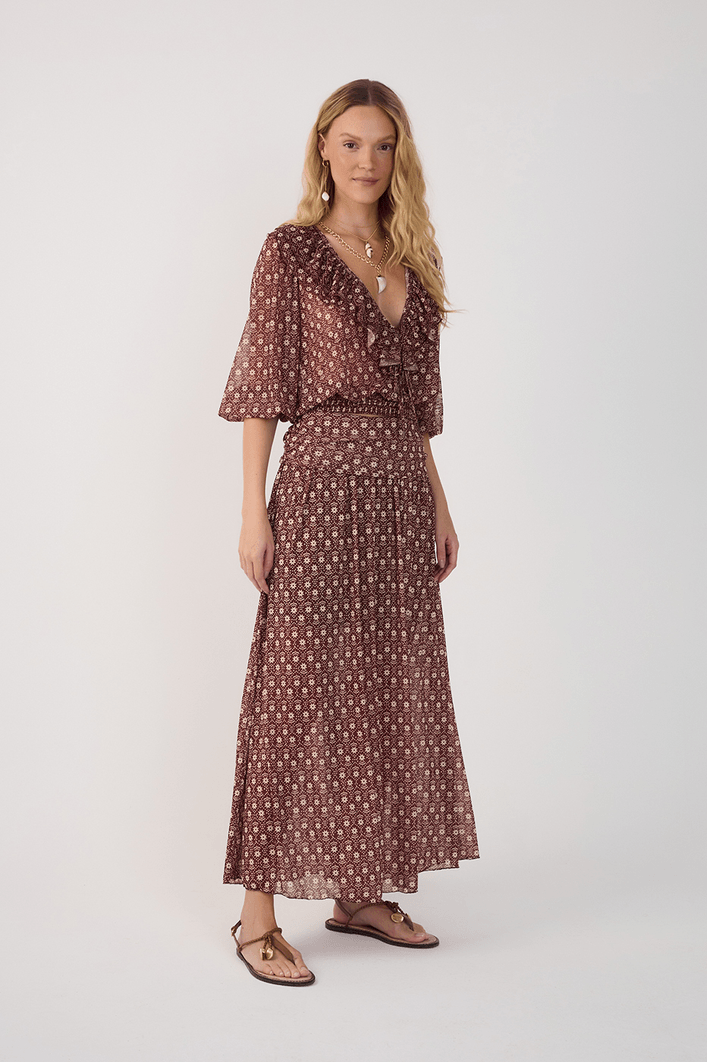 Saia Tule Estampa Essência