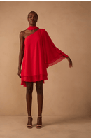Vestido Chiffon Ombro Só Faixa