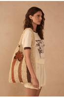 Bolsa Hobo Palha Listras