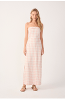 Vestido Linho Midi Xadrez