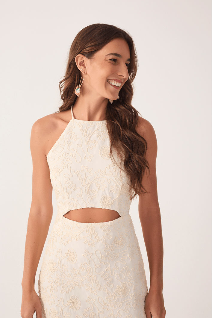 Vestido Curto Bordado