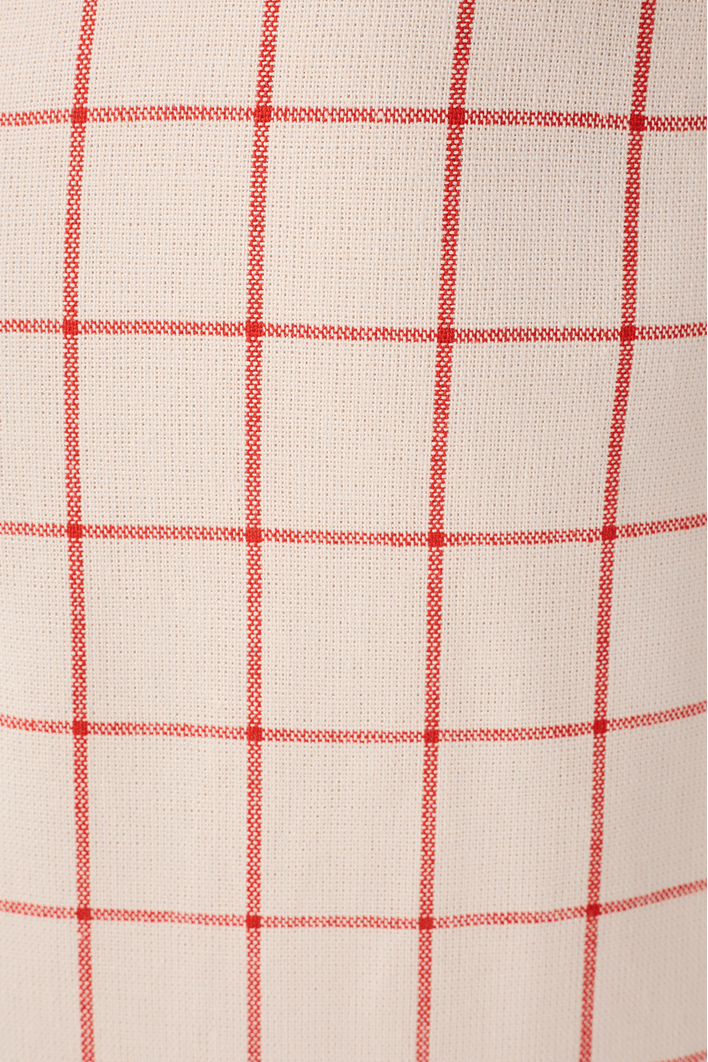 Vestido Linho Midi Xadrez