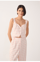 Blusa Linho Xadrez