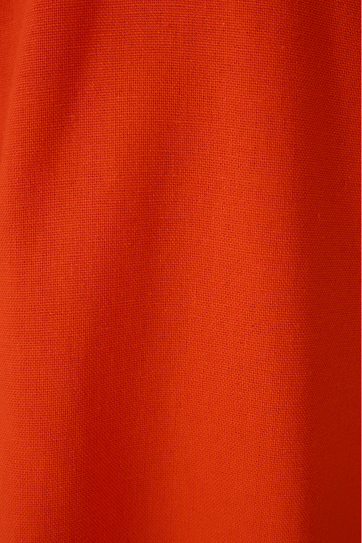 Vestido Curto Linho Babado Costas