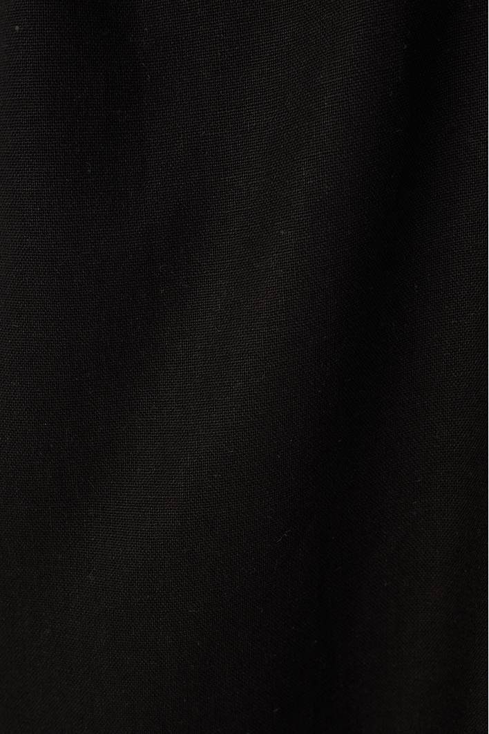 Vestido Curto Linho Babado Costas