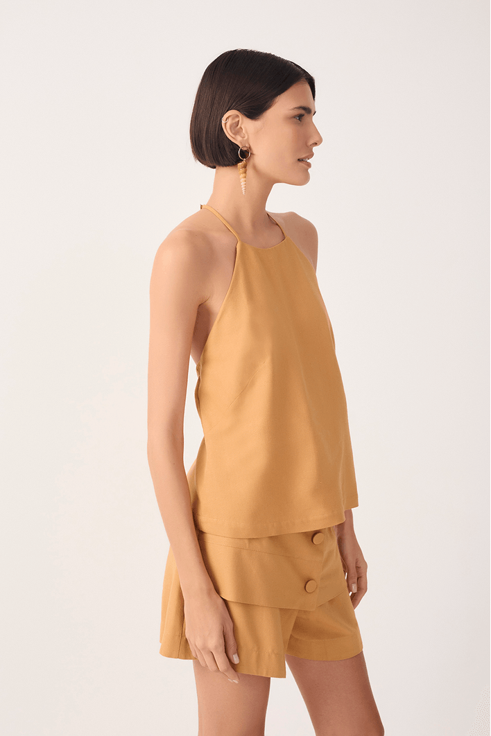 Blusa Linho Viés Costas