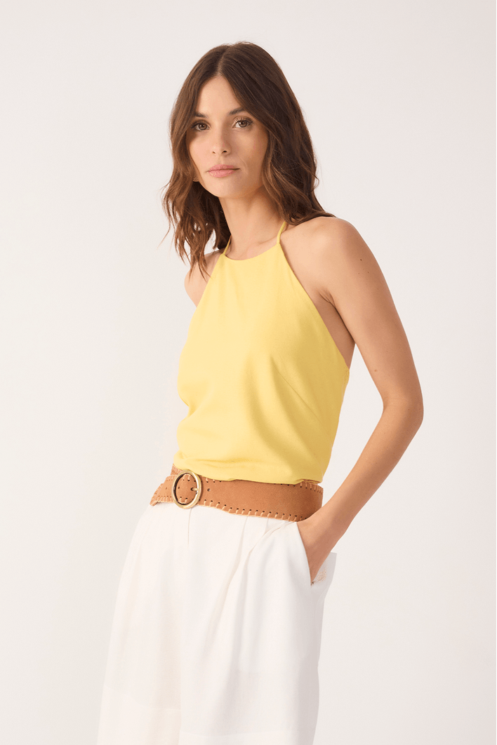 Blusa Linho Viés Costas