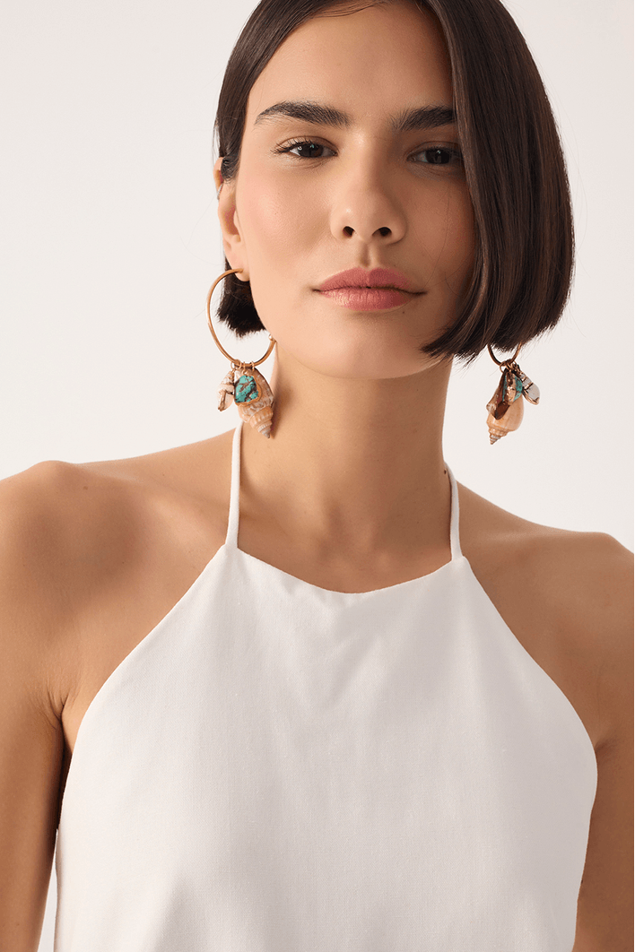 Blusa Linho Viés Costas