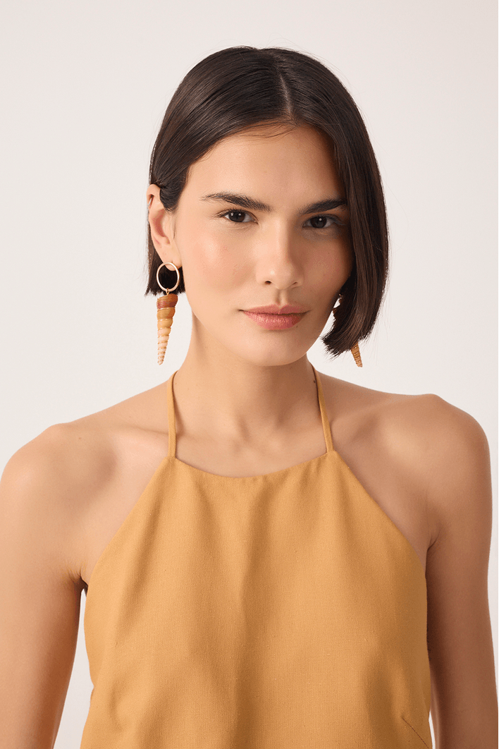 Blusa Linho Viés Costas