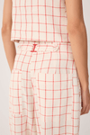Calça Cenoura Linho Xadrez