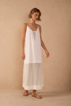 Vestido Cropped Linho Com Tela