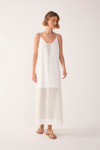 Vestido Cropped Linho Com Tela