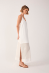 Vestido Cropped Linho Com Tela