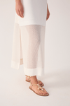 Vestido Cropped Linho Com Tela