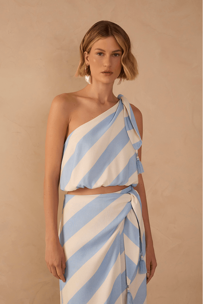 Blusa Linho Estampa Caminho do Mar