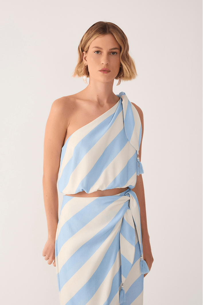 Blusa Linho Estampa Caminho do Mar