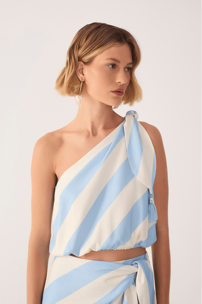 Blusa Linho Estampa Caminho do Mar