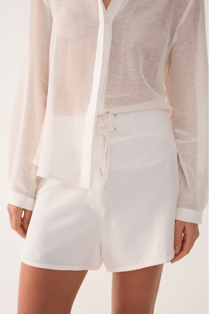 Short Linho Com Tela