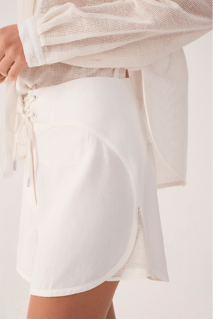 Short Linho Com Tela