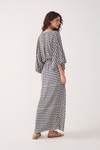 Vestido Cropped Estampa Escama Azul