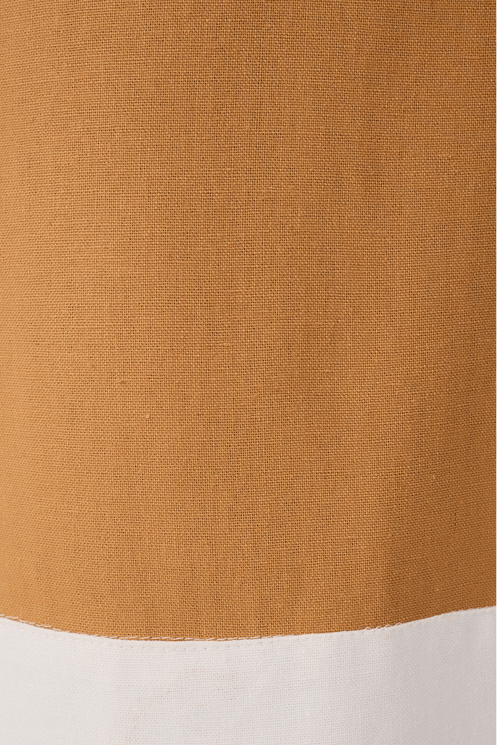 Vestido Curto Linho Bicolor