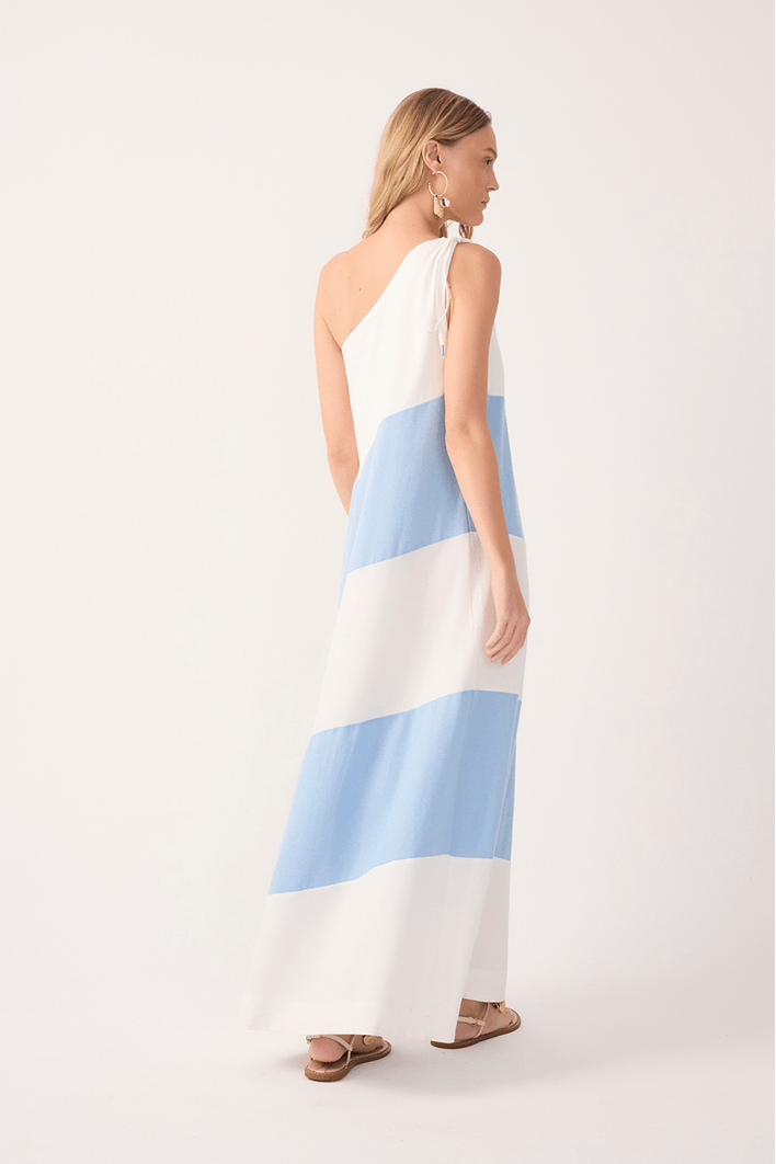 Vestido Longo Linho Recortes