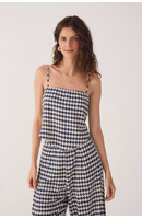 Blusa Lenço Estampa Escama Azul