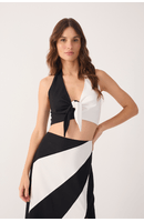 Blusa Linho Bicolor