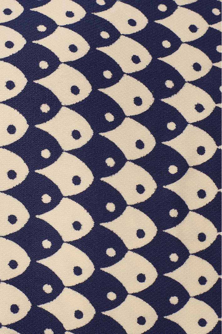 Camisa Cropped Estampa Escama Azul