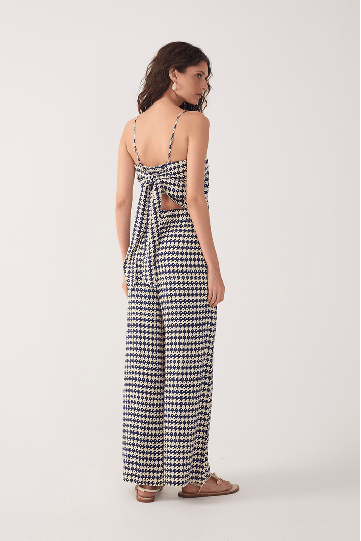 Calça Estampa Escama Azul