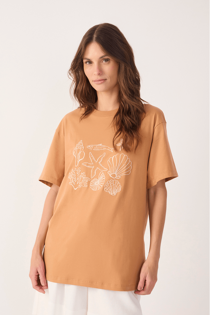 T-shirt Bordado Conchas