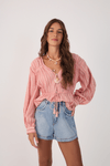 Blusa Voil Lurex Amarração Frente