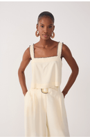 Blusa Linho Miçanga