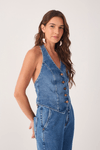 Blusa Colete Jeans Frente Unica