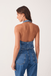 Blusa Colete Jeans Frente Unica