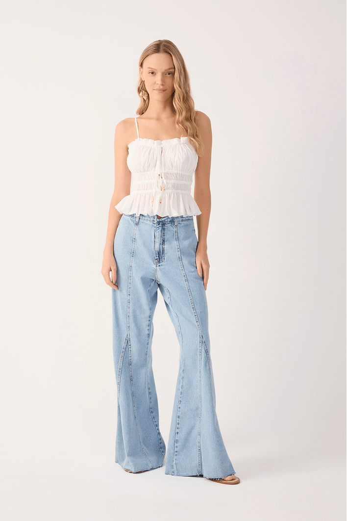 Calça Jeans Vintage Recortes