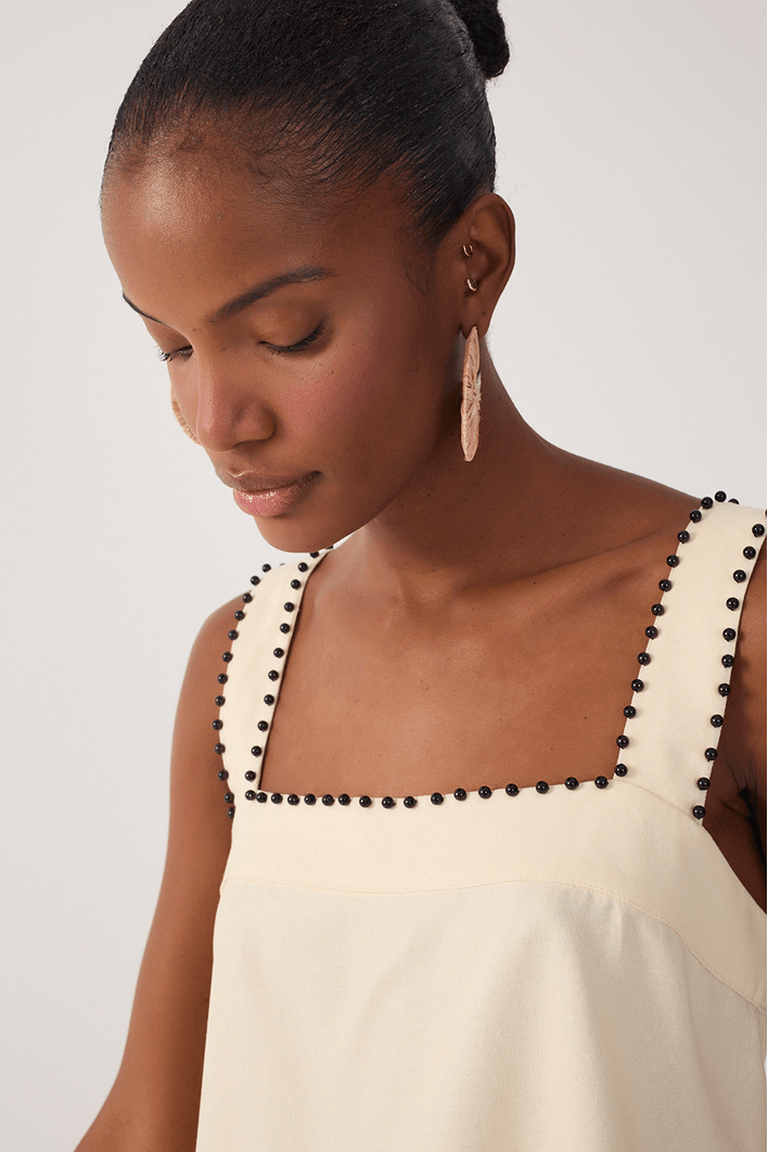 Blusa Linho Miçanga