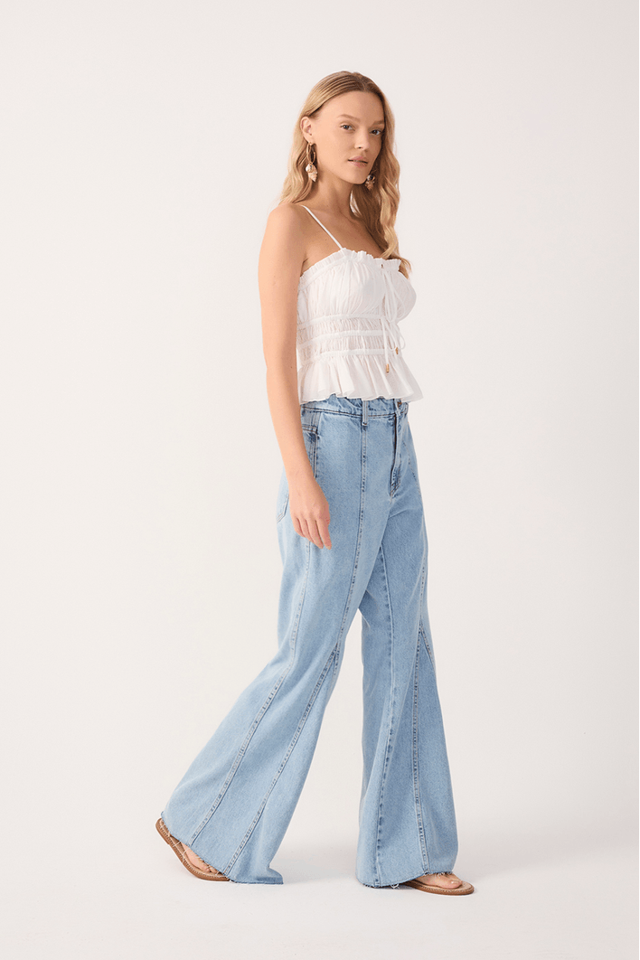 Calça Jeans Vintage Recortes